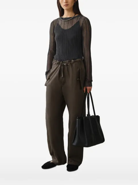 LESS openwork slim-fit sweater Black 2Q8315740