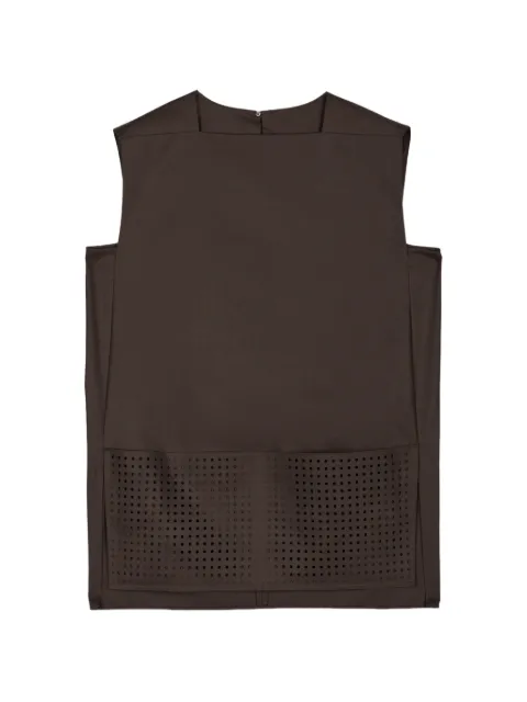 LESS laser-cut square-neck top Brown 2Q8213640