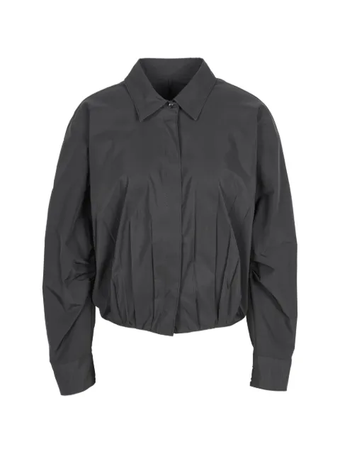 LESS pleated long-sleeve shirt Black 2Q8213310