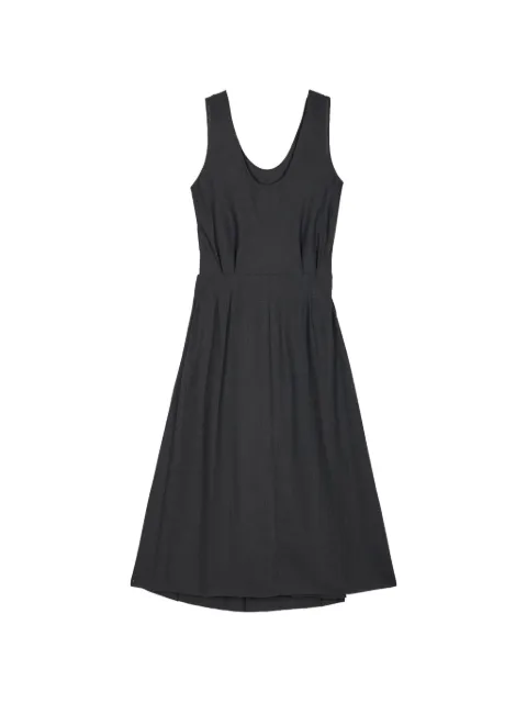 LESS pleat-detail midi dress Grey 2Q8G12920