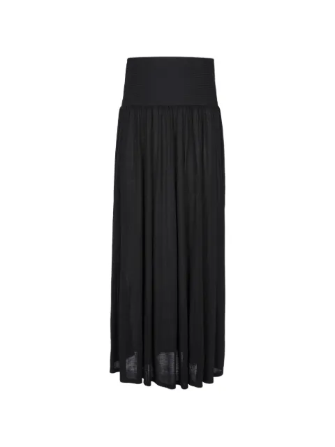 LESS paneled-waist A-line maxi skirt Black 2Q8D10060