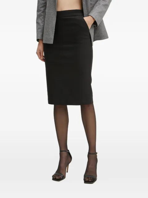 Morgan Jrose.F high-waisted pencil midi skirt Black JROSEF