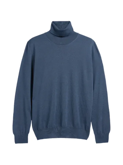 slowear fine-knit turtleneck sweater Blue 810195ZW206