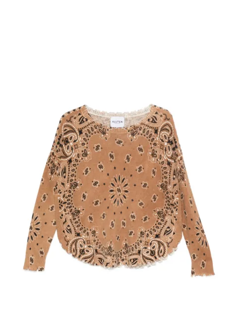 kujten Mela Banda Bico distressed-effect sweater Brown F2913