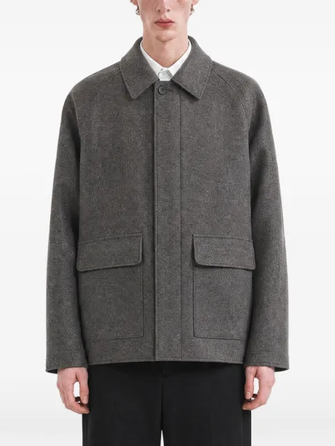 Harris Wharf London pressed wool jacket Grey CH9495MLK