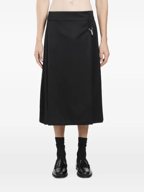 Simone Rocha tailored clip kilt midi skirt Black 32061217