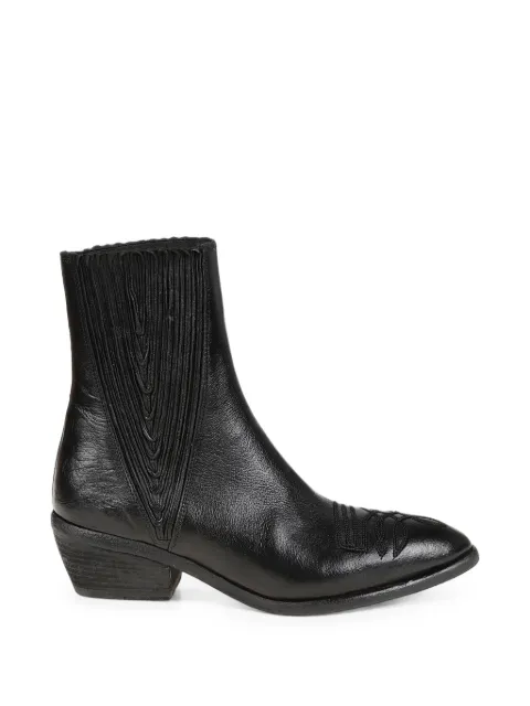 Fauzian Jeunesse embroidered pointed-toe cowboy boots Black 3949