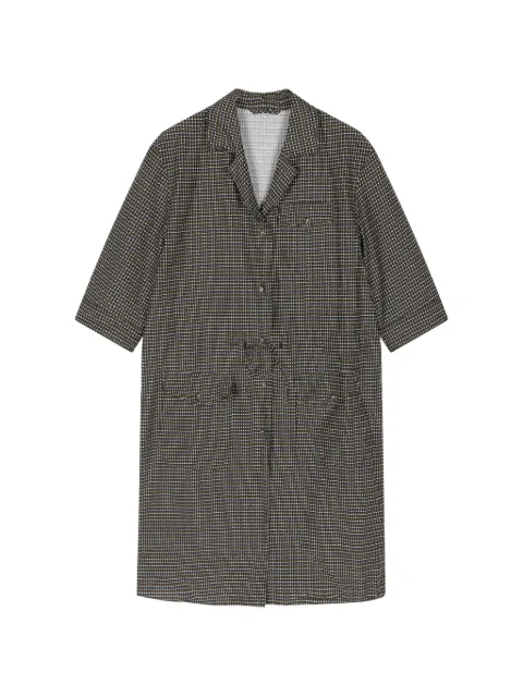 JNBY geometric-print short-sleeve mini dress Grey 5Q8G11930