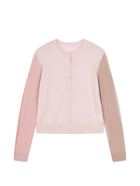JNBY colour-block wool cardigan Pink 5Q8310870