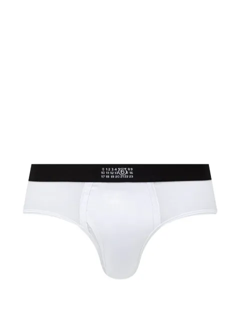 MM6 Maison Margiela logo-print elasticated-waistband briefs White MJL610030