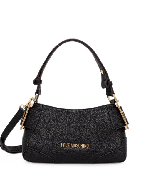 Love Moschino logo-lettering shoulder bag Black JC4098PP1PLT