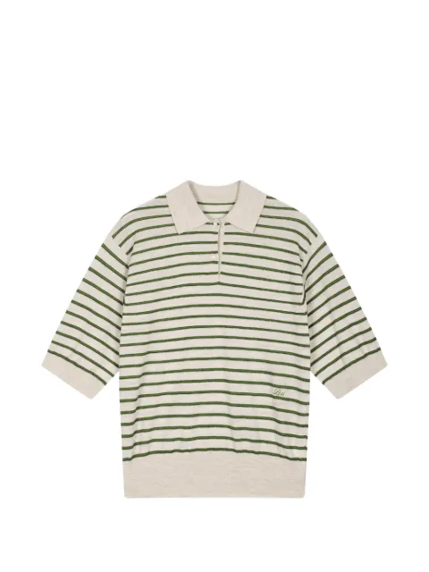 LESS short-sleeved striped polo shirt Neutrals 2Q8313770