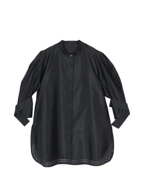 LESS laser-cut three-quarter sleeve shirt Black 2Q8216860