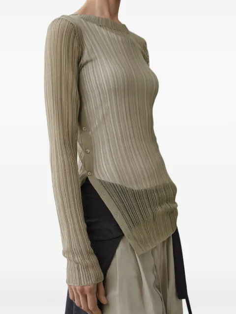 LESS button-detail sweater Green 2Q8315740