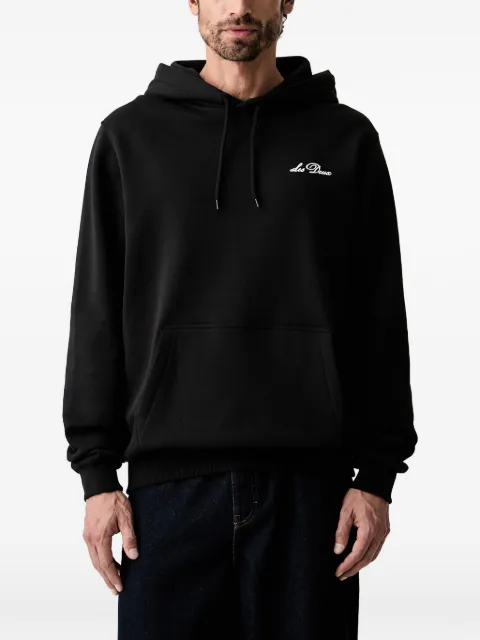 Les Deux logo-embroidered drawstring hoodie Black 1002329