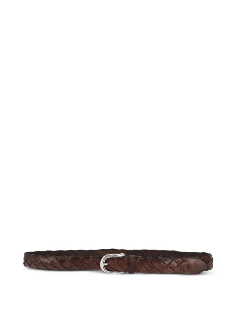 ALBERTO LUTI Treccia interwoven leather belt Brown TRECCIA030NEW