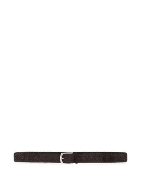 ALBERTO LUTI Intreccio suede belt Brown INTRECCIOTDS