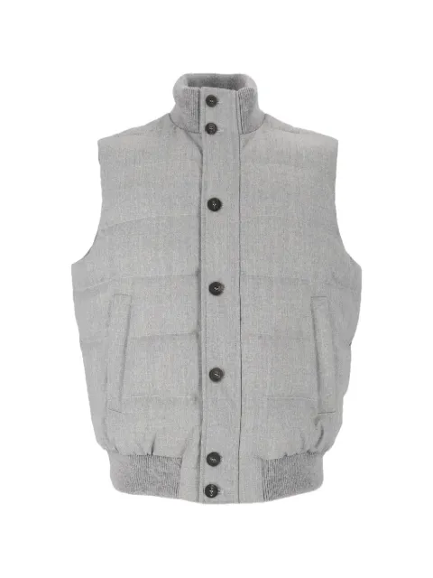Peserico quilted wool vest Grey R53086B2710