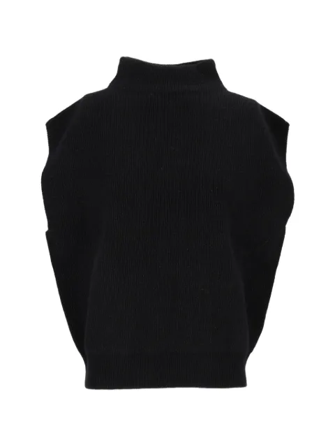 Peserico ribbed-knit sleeveless sweater Black A99861F129U470