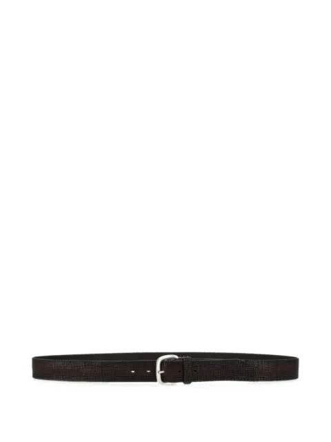 ALBERTO LUTI woven-effect leather belt Brown 31035