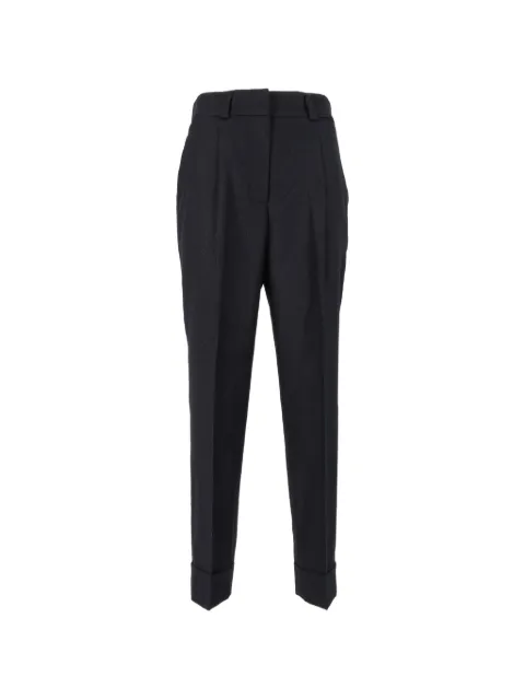 Peserico pleated turned-up trousers Black A04316Z03359