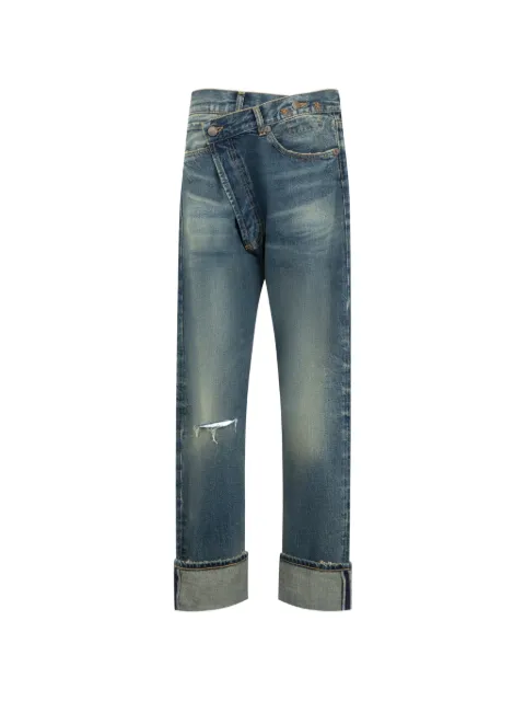 R13 crossover straight-leg jeans Blue R13WD193D457C