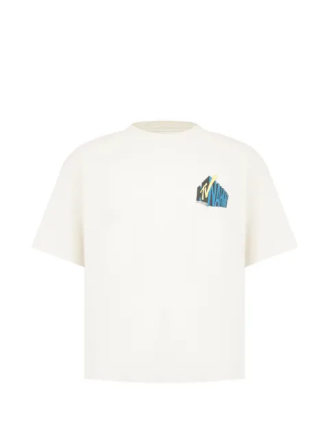Nahmias logo-print boxy T-shirt White Y10T23L36106