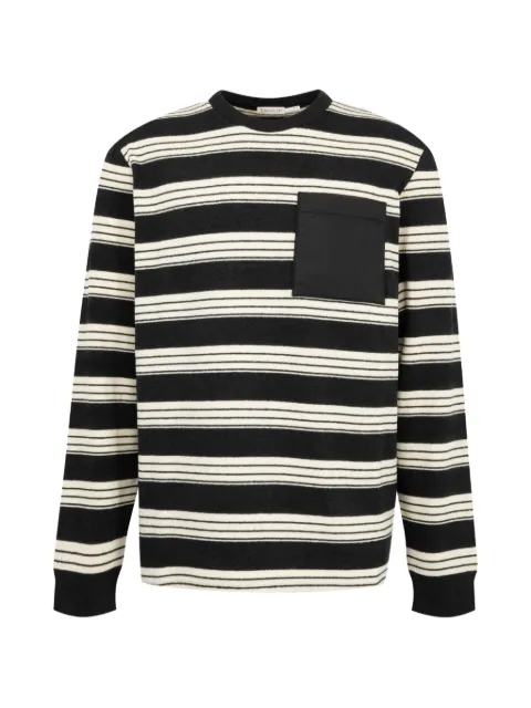 Moncler striped chest-pocket T-shirt Black 0918D0000889BJM
