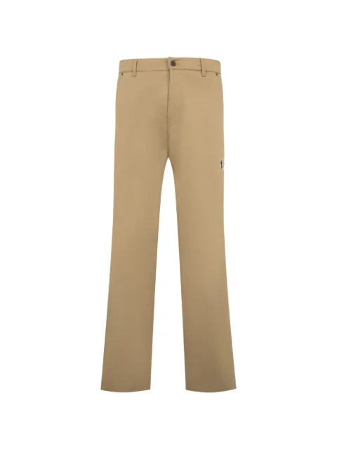 Moncler logo-patch straight-leg trousers Neutrals 0912A00030598R1