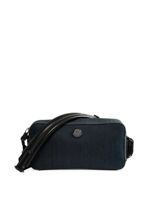 Moncler Carlo denim cross-body bag Blue 09A5L00004N0596