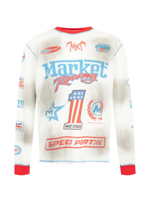 MARKET Speed Part long-sleeved T-shirt White MKT26FWKT0975