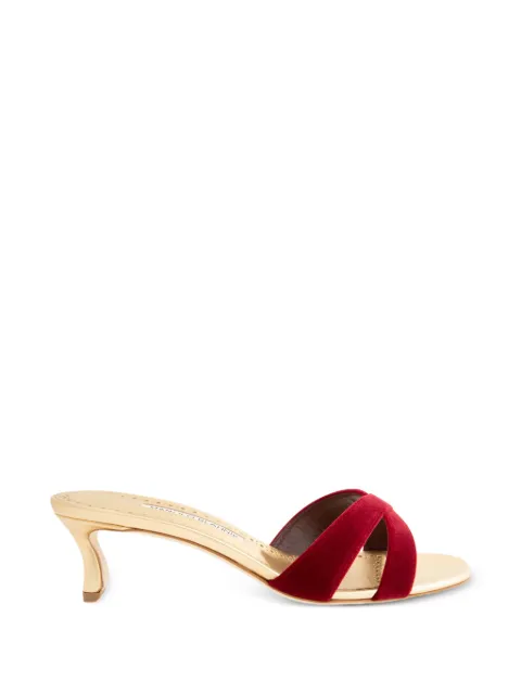 Manolo Blahnik Callydramu crossover sandals Gold 3263317