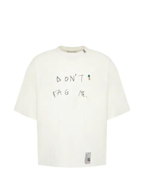 Maison MIHARA YASUHIRO Don't-Tag-Me.-printed T-shirt White J17TS831
