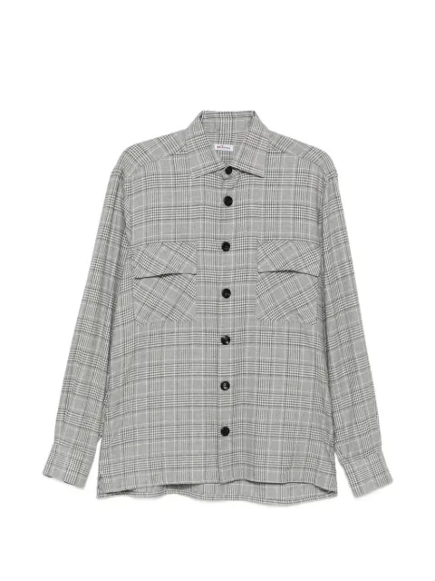 Kiton Prince of Wales check shirt Grey UMC036H0985915000