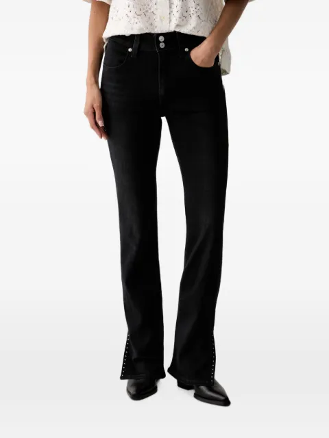 Levi's 725 stud-embellished slit-hem bootcut jeans Black 008T4