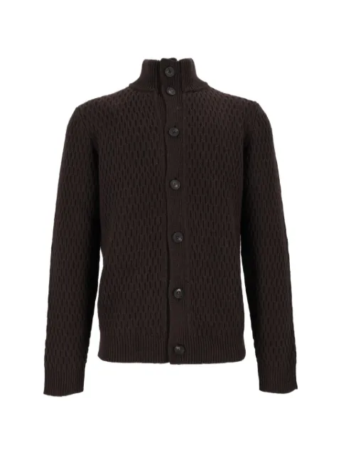 Peserico honeycomb-knit button-up cardigan Brown R59563F0509470