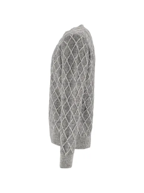 Ballantyne diamond-stitch sweater Grey B2P3237W031