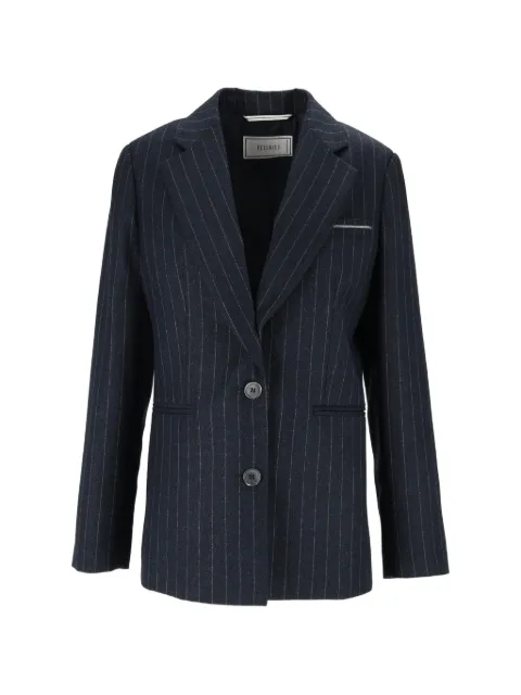 Peserico pinstripe single-breasted jacket Blue A0120203362