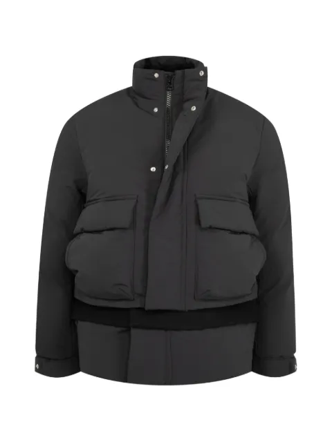 sacai layered puffer jacket Black 2604120M
