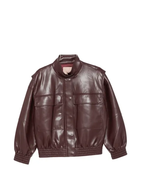 TWINSET high-neck panelled jacket Red 262TT2060