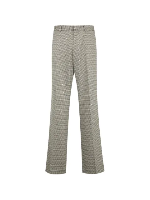 AMIRI sequin-embellished houndstooth-pattern trousers Neutrals AM426TB007