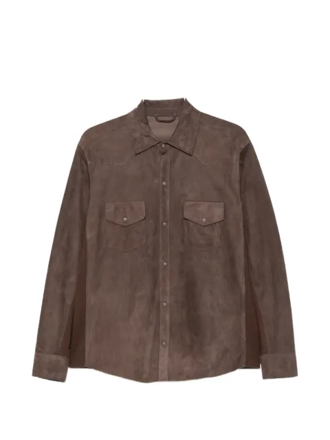 Eleventy suede panelled jacket Brown N75GBTK32PEL0N032