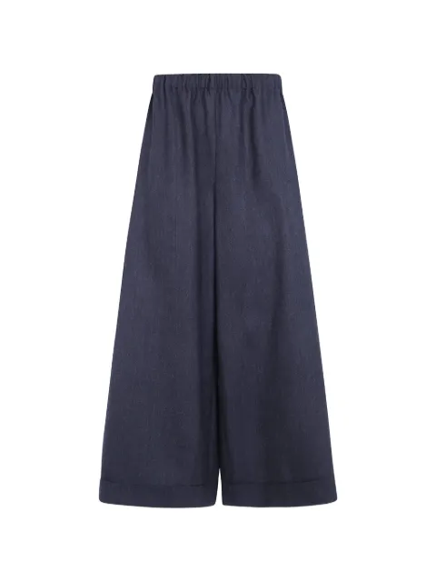 Daniela Gregis elasticated-waistband wide-leg trousers Grey P7FW646