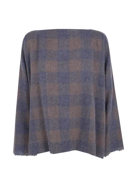 Daniela Gregis check-pattern cashmere sweater Grey CA26DK619