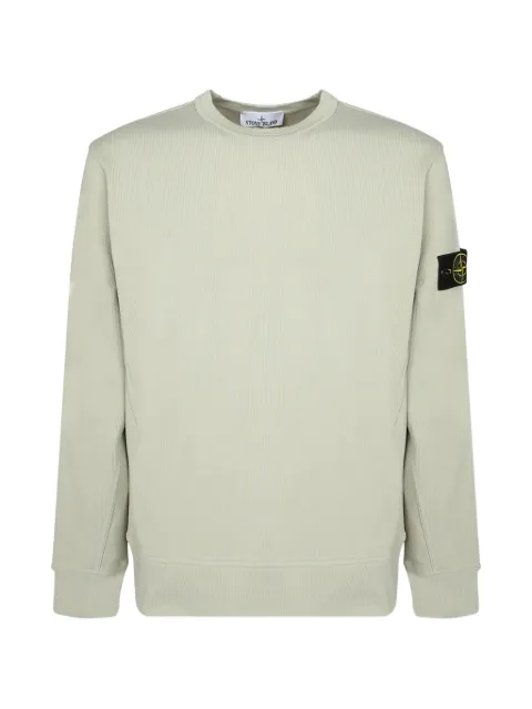 Stone Island 6100017 organic cotton interlock regular-fit crew-neck sweatshirt Neutrals L2S156100017S0472