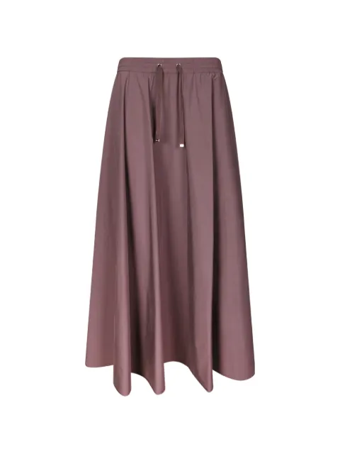 Herno drawstring-waist pleated mid skirt Purple GN00029DR12917