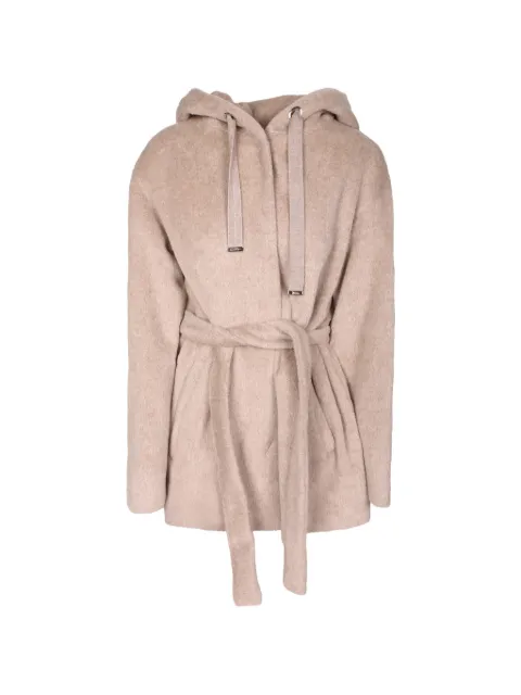 Herno hooded belted coat Neutrals GC00083DR33499