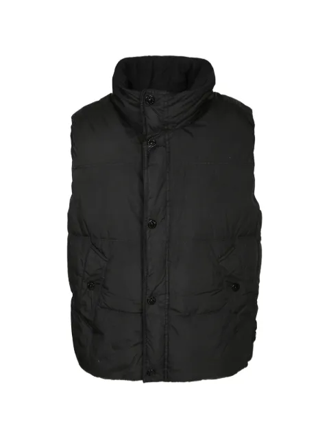 Stone Island G100010 Crinckle REPS NY wind-resistant down vest with anti-drop Black L2S15G100010S0A23