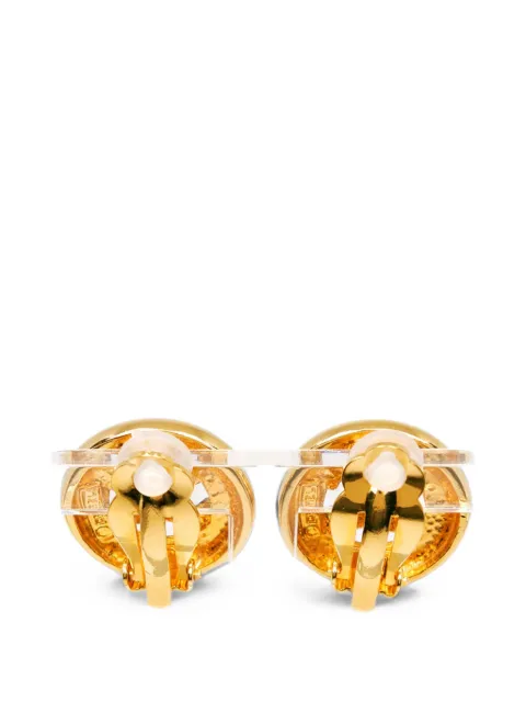 CHANEL Pre-Owned 1950-1970 CC Gold Plated Round Clip On Earrings costume earrings Gold S48IB0ITGTH1R53K