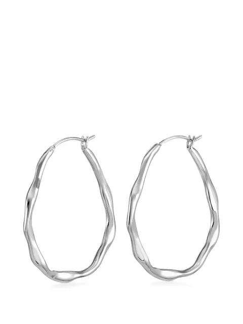 DOWER AND HALL waterfall hoop earrings Silver WFE30